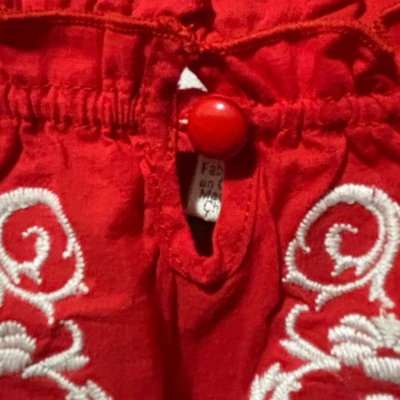 Dynamite • Red-Orange Floral Embroidered Top - Picture 3 of 8